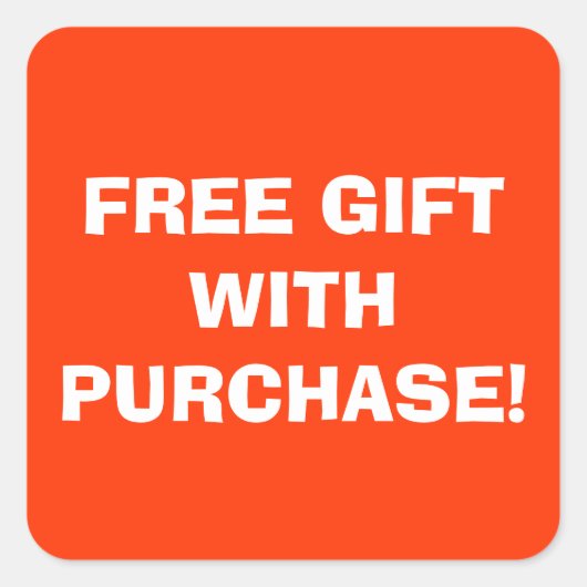 購入シール付き無料ギフト スクエアシール (正面)