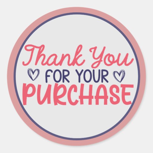 購入スタンプをありがとう ラウンドシール (正面)