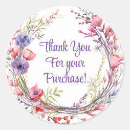 購入スタンプをありがとう ラウンドシール