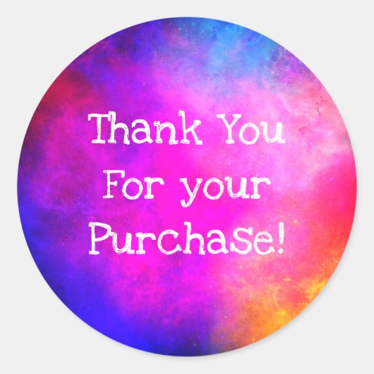 購入スタンプをありがとう ラウンドシール (正面)