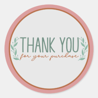 購入スタンプをありがとう ラウンドシール