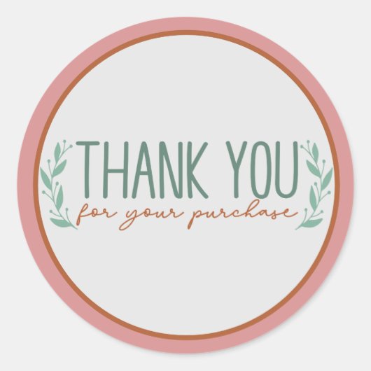 購入スタンプをありがとう ラウンドシール (正面)