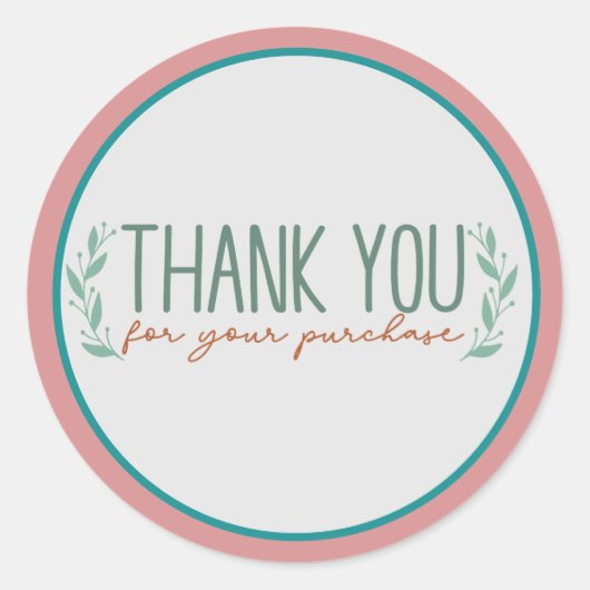 購入スタンプをありがとう ラウンドシール (正面)