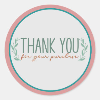 購入スタンプをありがとう ラウンドシール