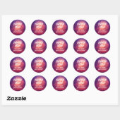 購入ステッカーPink Purple ラウンドシール (シート)