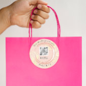 購入バラまつ毛QRコードロゴ ラウンドシール