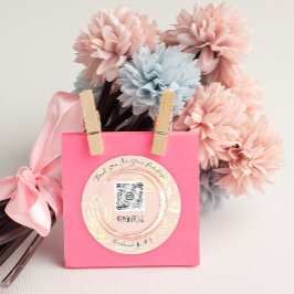 購入バラまつ毛QRコードロゴ ラウンドシール