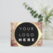 購入バラ金ゴールドロゴ ポストカード (スタンド正面)