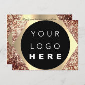 購入バラ金ゴールドロゴ ポストカード (正面/裏面)