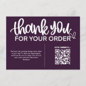 購入パッケ感謝していージのQRコード エンクロージャーカード (正面)