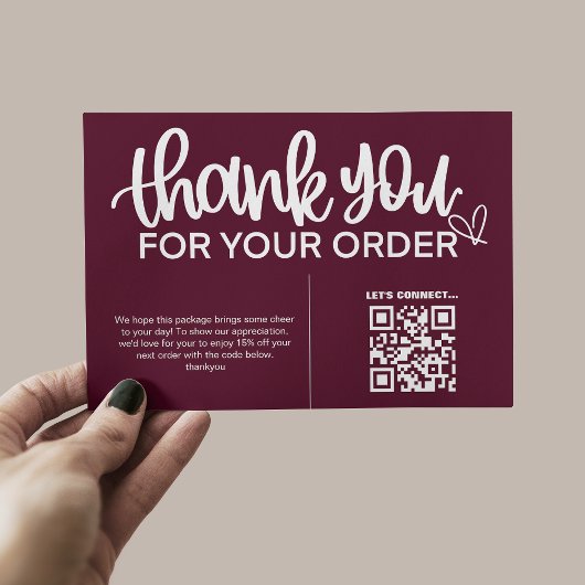 購入パッケ感謝していージのQRコード エンクロージャーカード