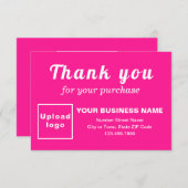 購入ピンクフラットカードをありがとう サンキューカード (正面/裏面)
