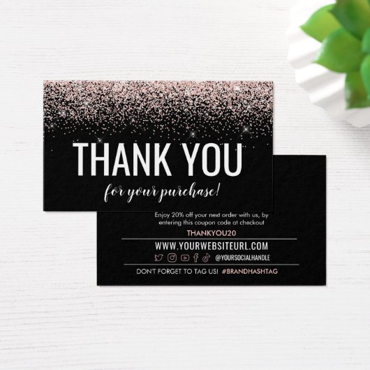 購入割引の挿入カードをありがとう (デスク)