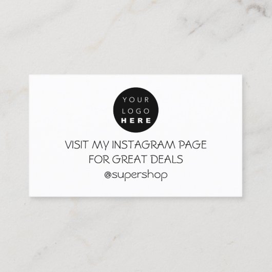 購入割引コードに感謝ミニマル 名刺 (裏面)