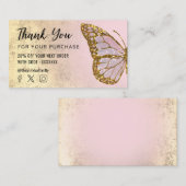 購入感謝していの際にはバタフライのロゴ 名刺 (正面/裏面)