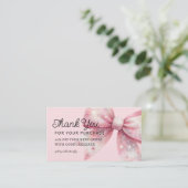 購入感謝していの際にピンクボウ 名刺 (スタンド正面)