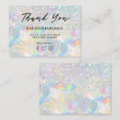 購入感謝していグリッターのオプション 名刺 (正面/裏面)