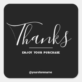 購入感謝していステッカー用シック スクエアシール