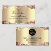 購入感謝していハート割引コードロゴバラ 名刺 (正面/裏面)