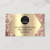 購入感謝していハート割引コードロゴ金ゴールド 名刺 (裏面)
