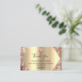 購入感謝していハート割引コードロゴ金ゴールド 名刺 (スタンド正面)