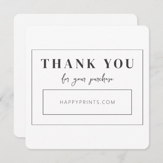 購入感謝してい業務の編集 サンキューカード (正面/裏面)