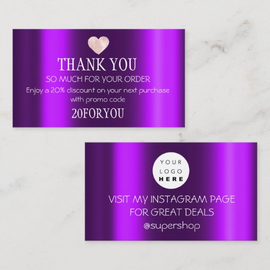 購入Instagr割引コード梅ありがとう 名刺 (正面/裏面)