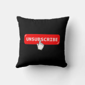 購読解除ボタンおもしろい装飾用クッション クッション (裏面)