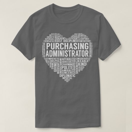 購買管理者 ハート Tシャツ (デザイン正面)