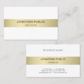 贅沢でエレガントでモダンでシンプルで明白で粋なデザイン 名刺 (正面/裏面)