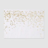 贅沢でエレガントでモダンでフェイクな金ゴールドの紙吹雪パターン 薄葉紙 (正面)