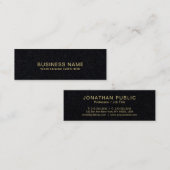 贅沢でエレガントで明白でモダンな優れた黒 スキニー名刺 (正面/裏面)