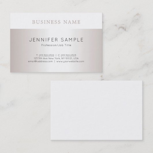 贅沢でエレガントなデザインのモダンのお洒落で明白なトレンディー 名刺 (正面/裏面)