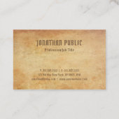 贅沢でノスタルジックで古いペーパー一見のテンプレートの報酬 名刺 (裏面)