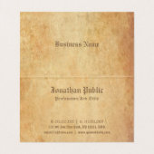 贅沢でノスタルジックで古いペーパー一見のプロフェッショナル 名刺 (内部フラット)