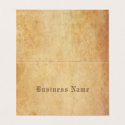 贅沢でノスタルジックで古いペーパー一見のプロフェッショナル 名刺 (外部フラット)