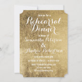 贅沢でフェイクな金ぱくのリハーサルの夕食 招待状 (正面)