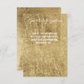 贅沢でフェイクな金ぱくの結婚式のゲスト情報 エンクロージャーカード (正面/裏面)