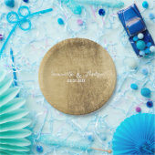 贅沢でフェイクな金ぱくの結婚式 ペーパープレート (パーティー)