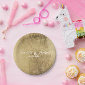 贅沢でフェイクな金ぱくの結婚式 ペーパープレート (パーティー)