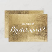 贅沢でフェイクな金ぱく私の新婦付添人です 招待状 (正面/裏面)