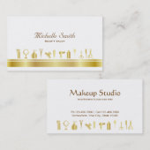 贅沢でフェイクな金ゴールドの化粧品の美容院 名刺 (正面/裏面)