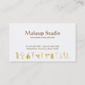 贅沢でフェイクな金ゴールドの化粧品の美容院 名刺 (裏面)