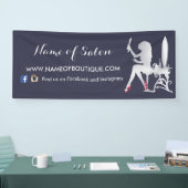 贅沢でフェイクな銀製の女性のメーキャップアーティストの赤の靴 横断幕 (トレードショー)