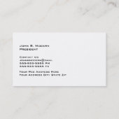 贅沢でモダンな名刺 名刺 (裏面)