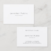 贅沢でモダンな専門のエレガントでシンプルな平野 名刺 (正面/裏面)