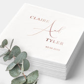 贅沢でロマンミニマルティックな「アンド」結婚の 箔ナプキン