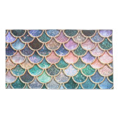 贅沢で多彩なグリッターの人魚のスケール 枕カバー (裏面)