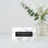 贅沢で白い大理石の石造りの名刺のテンプレート 名刺 (スタンド正面)