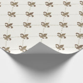 贅沢で白い（紋章の）フラ・ダ・リの包装紙 ラッピングペーパー (角)